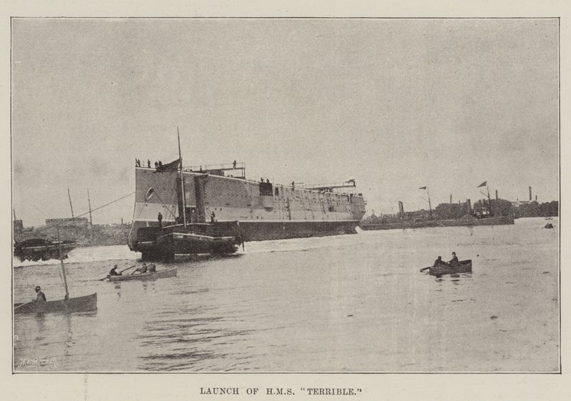 Lansering av HMS Terrible av English Photographer