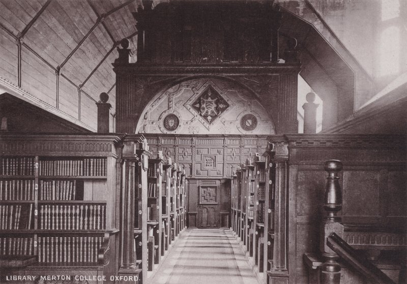 Bibliotek Merton College Oxford av English Photographer