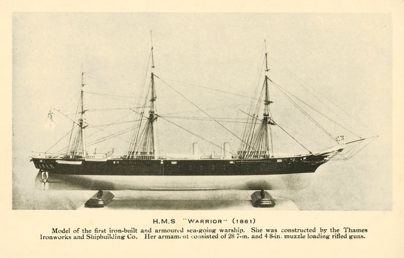 Modell av HMS Warrior av English Photographer