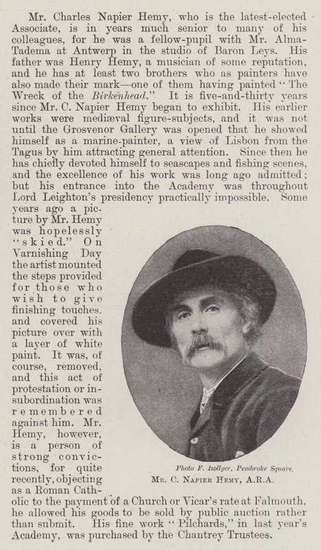 Mr C Napier Hemy, ARA av English Photographer