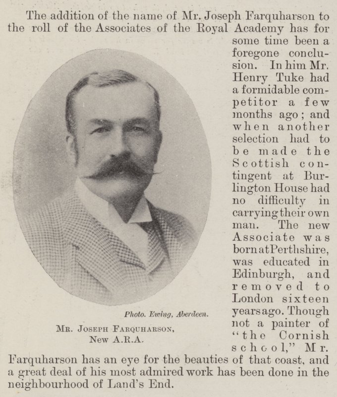 Mr Joseph Farquharson, New ARA av English Photographer