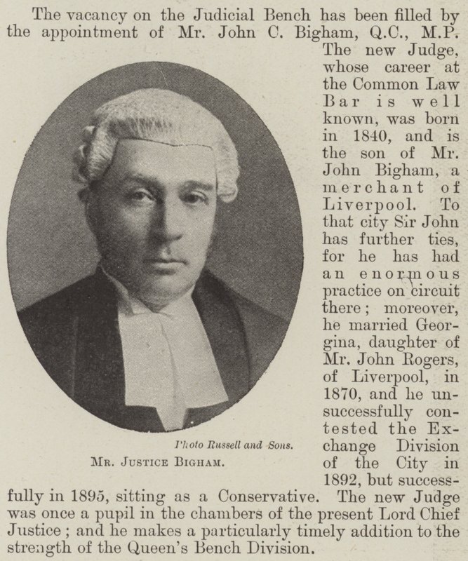 Herr Justice Bigham av English Photographer