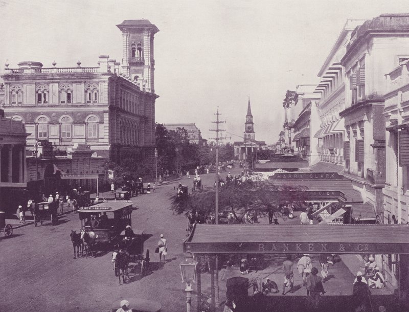 Old Court House Street, Calcutta av English Photographer