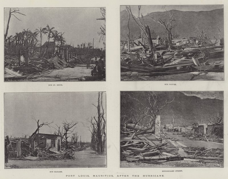 Port Louis, Mauritius, efter orkanen av English Photographer
