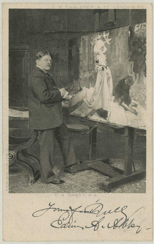 Porträtt av Edwin Austin Abbey av English Photographer