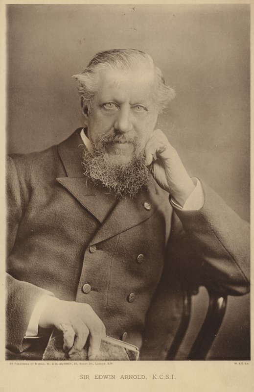Porträtt av Sir Edwin Arnold av English Photographer
