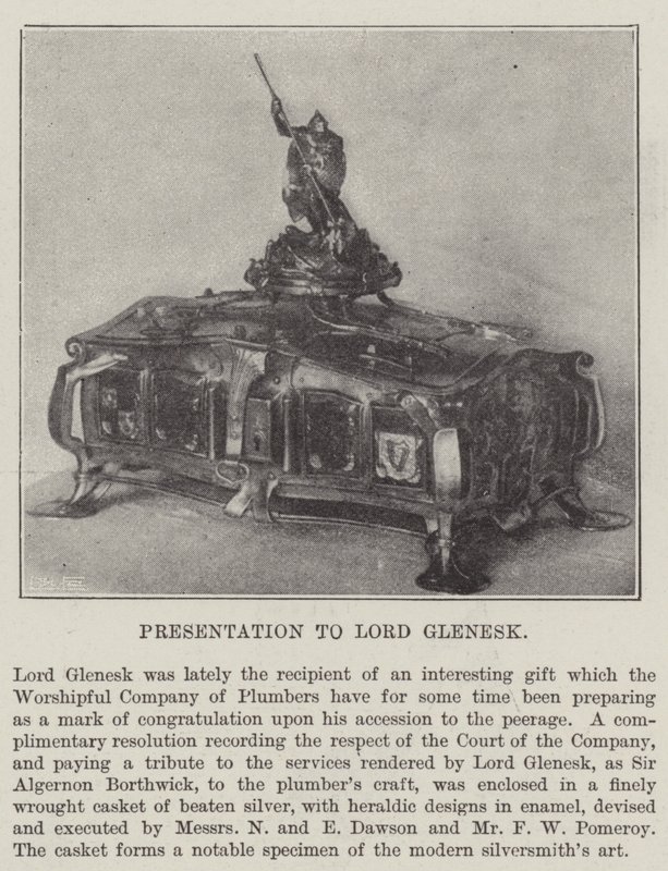 Presentation till Lord Glenesk av English Photographer