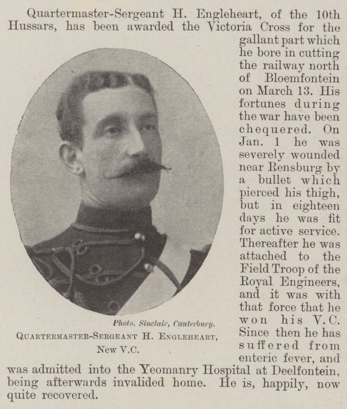 Kvartermästare-sergeant H Engleheart, New VC av English Photographer