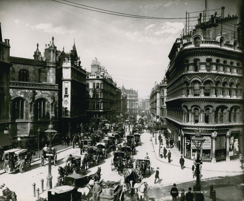 Queen Victoria Street, London av English Photographer
