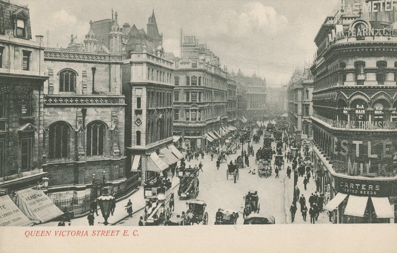 Queen Victoria Street, London av English Photographer