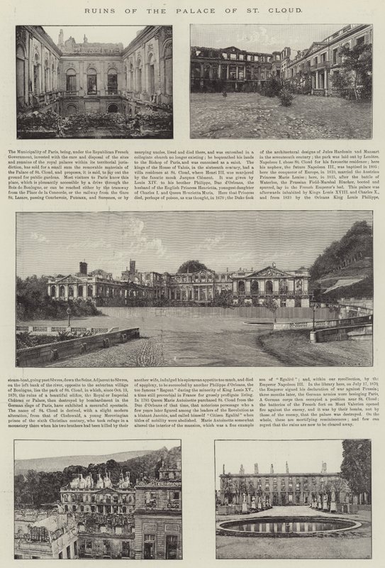 Ruinerna av Palace of St Cloud av English Photographer