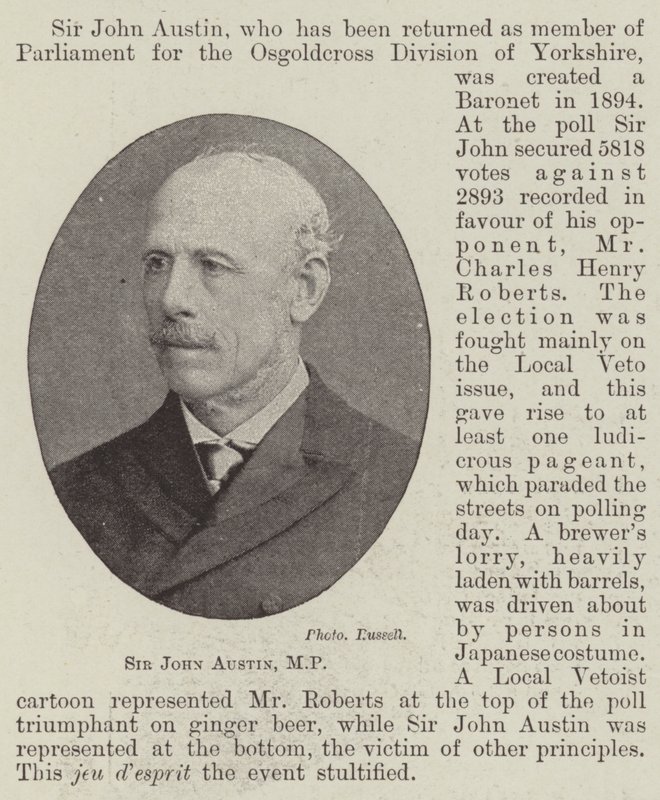 Sir John Austin, MP av English Photographer