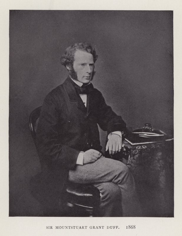 Sir Mountstuart Grant Duff, 1868 av English Photographer