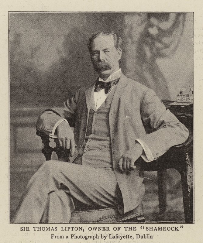 Sir Thomas Lipton, ägare av Shamrock av English Photographer