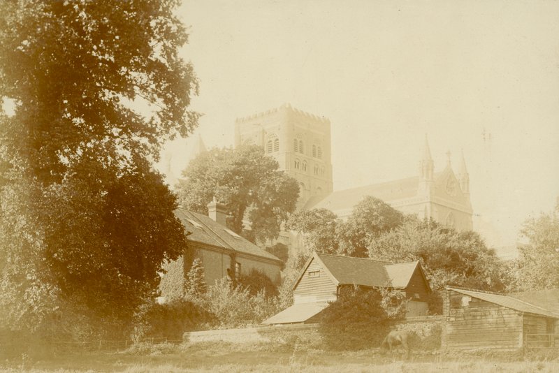 St Albans Abbey (s/v foto) av English Photographer
