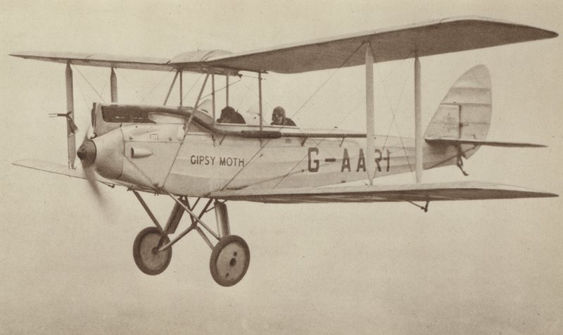 De Havilland "Moth" (svartvitt foto) av English Photographer