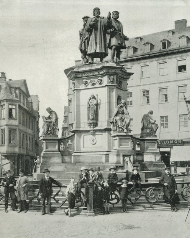 Gutenbergmonumentet, Frankfort (s/v foto) av English Photographer