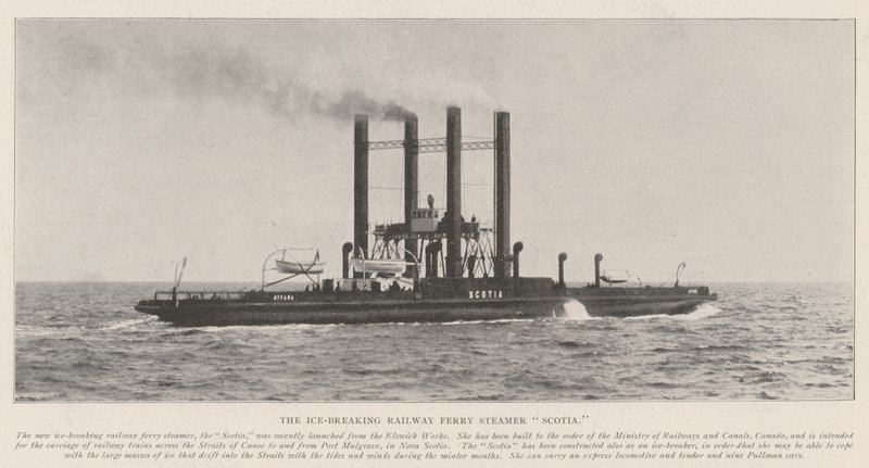 Den isbrytande järnvägsfärjan Steamer Scotia av English Photographer