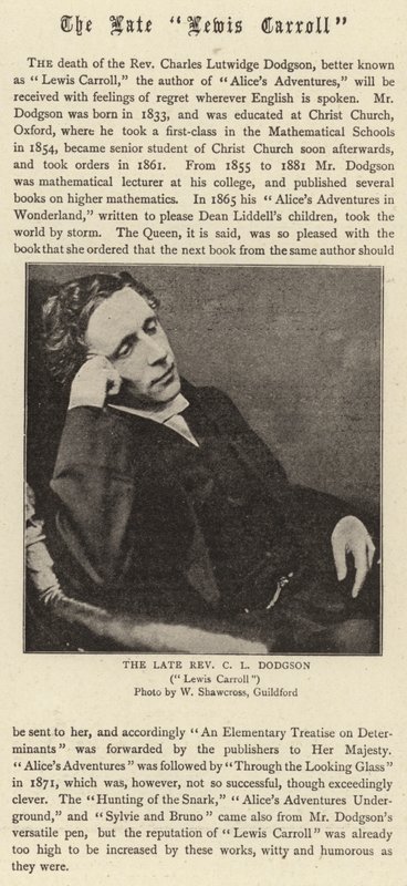 Den sene Lewis Carroll av English Photographer