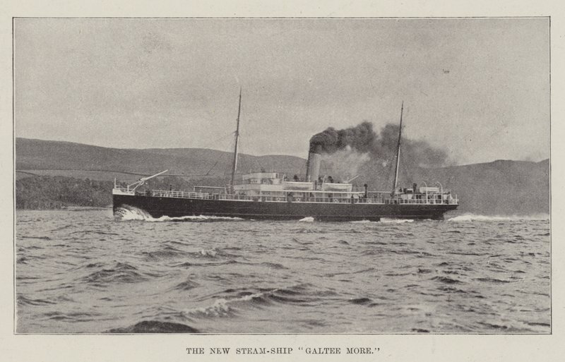 Det nya Steam-Ship Galtee Mer av English Photographer