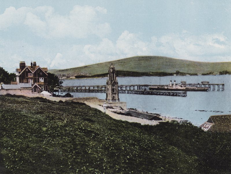 Piren och klocktornet, Swanage av English Photographer