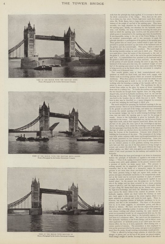 Byggandet av Tower Bridge, London av English Photographer