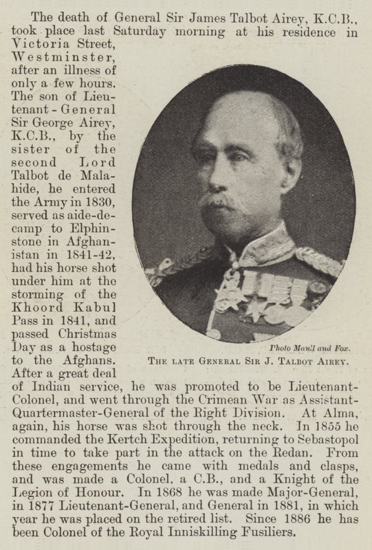 Den avlidne general Sir J Talbot Airey av English Photographer