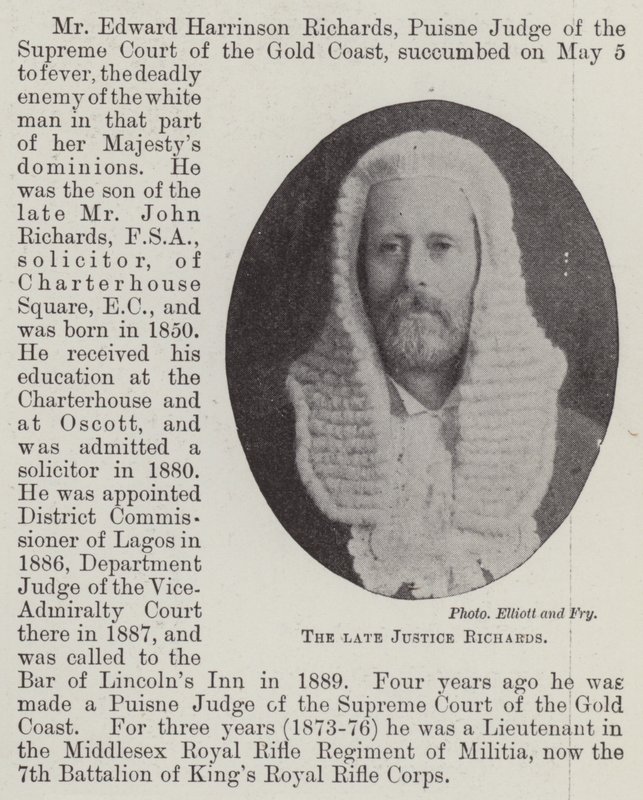 Den bortgångne Justice Richards av English Photographer