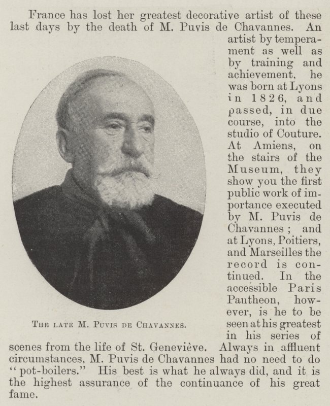 Den bortgångne M Puvis de Chavannes av English Photographer