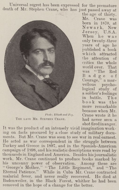 Den bortgångne Mr Stephen Crane av English Photographer