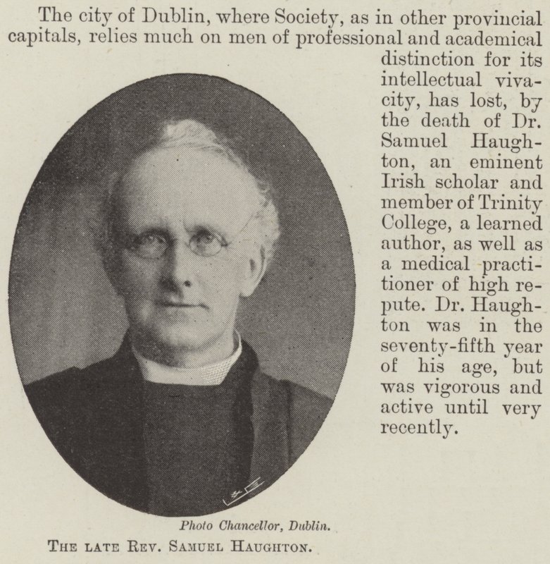 Den avlidne pastor Samuel Haughton av English Photographer