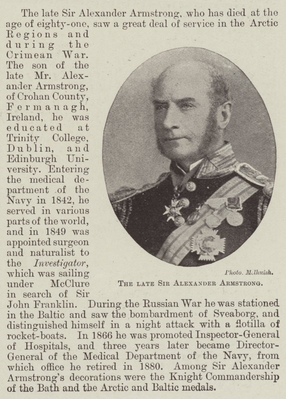 Den bortgångne Sir Alexander Armstrong av English Photographer