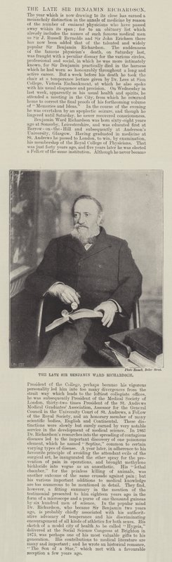 Den bortgångne Sir Benjamin Ward Richardson av English Photographer