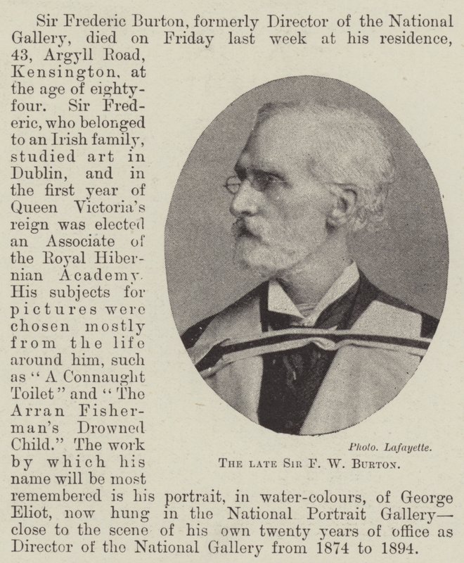 Den bortgångne Sir F W Burton av English Photographer