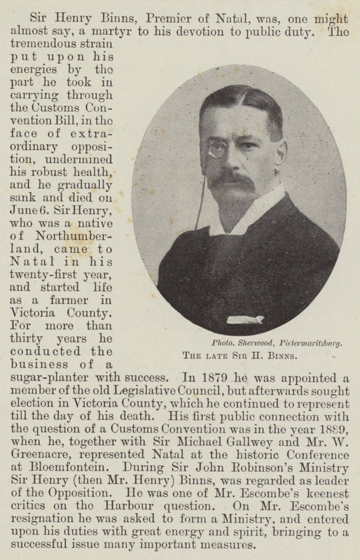 Den framlidne Sir H Binns av English Photographer