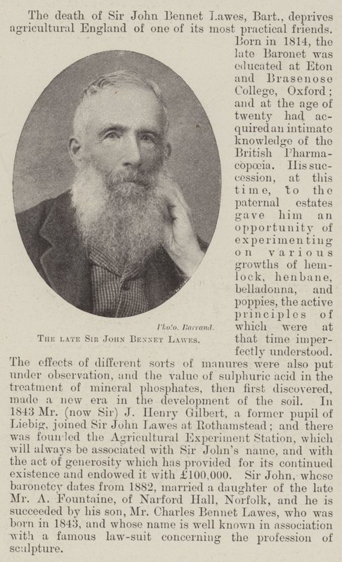 Den bortgångne Sir John Bennet Lawes av English Photographer