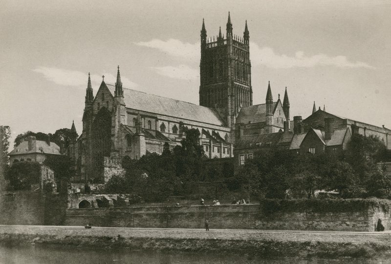 Worcester Cathedral, från sydväst av English Photographer