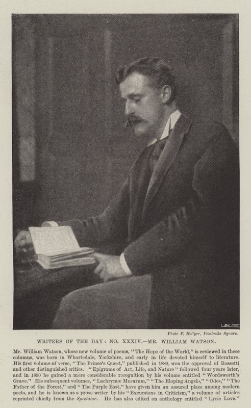 Dagens författare, William Watson av English Photographer