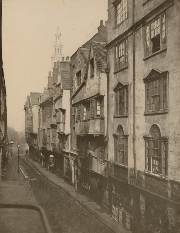 Wych Street, södra sidan, österut, London av English Photographer