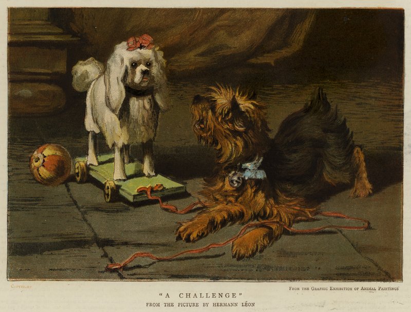 En utmaning (chromolitho) av English School