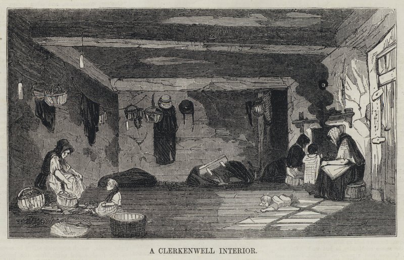 A Clerkenwell Interior (gravyr) av English School