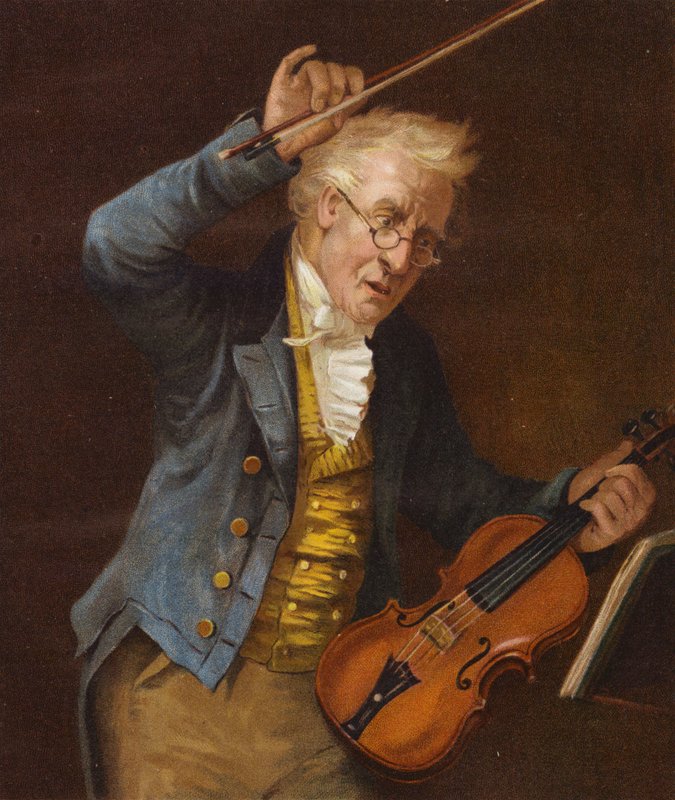 En svår passage (färg litho) av English School
