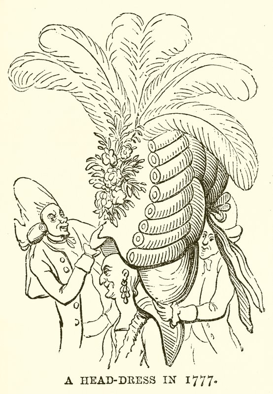 En huvudklänning 1777 av English School