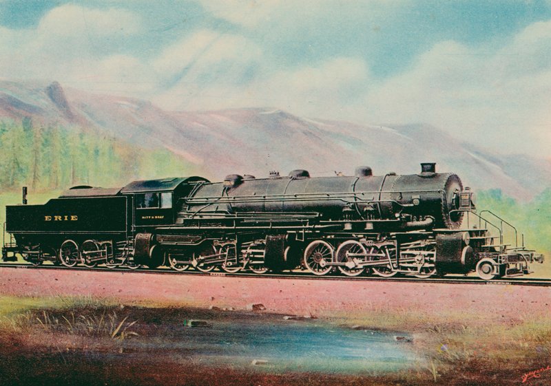 A Monster of the Rail (färg litho) av English School