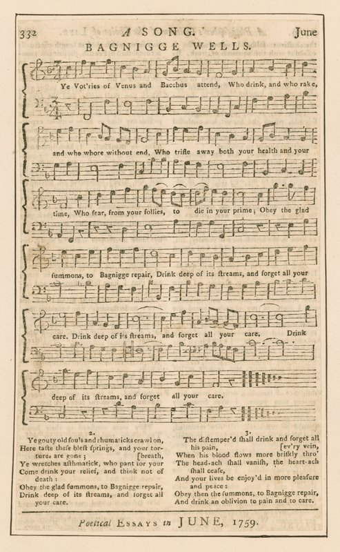 A Song: Bagnigge Wells, London; musik av English School