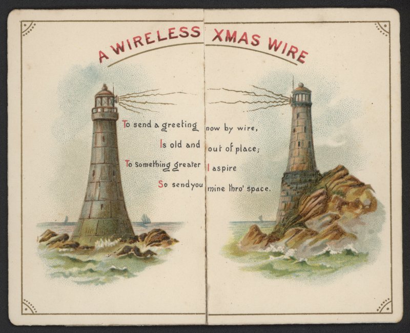 En trådlös jultråd (chromolitho) av English School