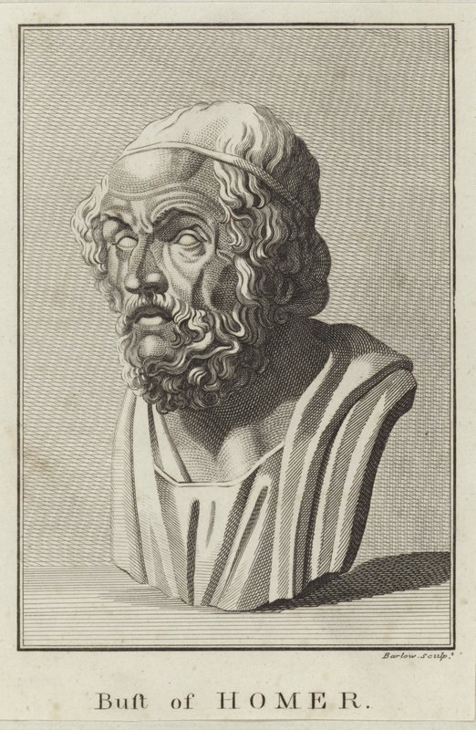 En byst av Homer av English School