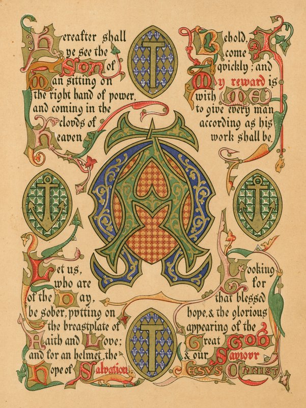Advent (färg litho) av English School