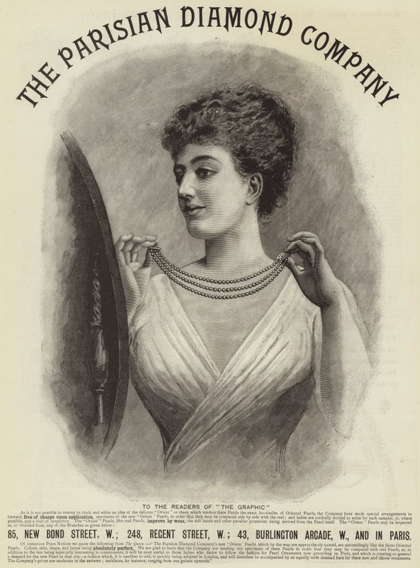 Annons, The Parisian Diamond Company (gravyr) av English School