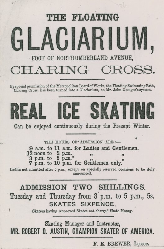 Annons för Flytande Glaciarium av English School